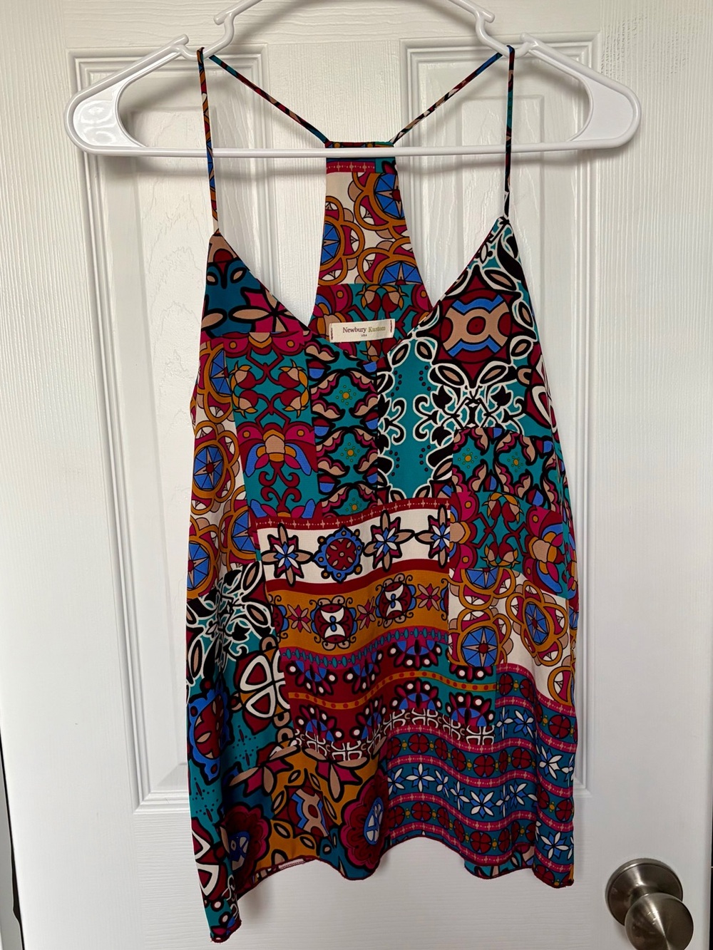 Newbury Kustom Multicolor Boho Print Strappy Tank